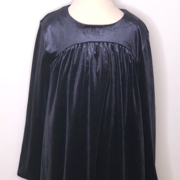 Carrément Beau girls blue Velour dress French - Picture 1 of 3